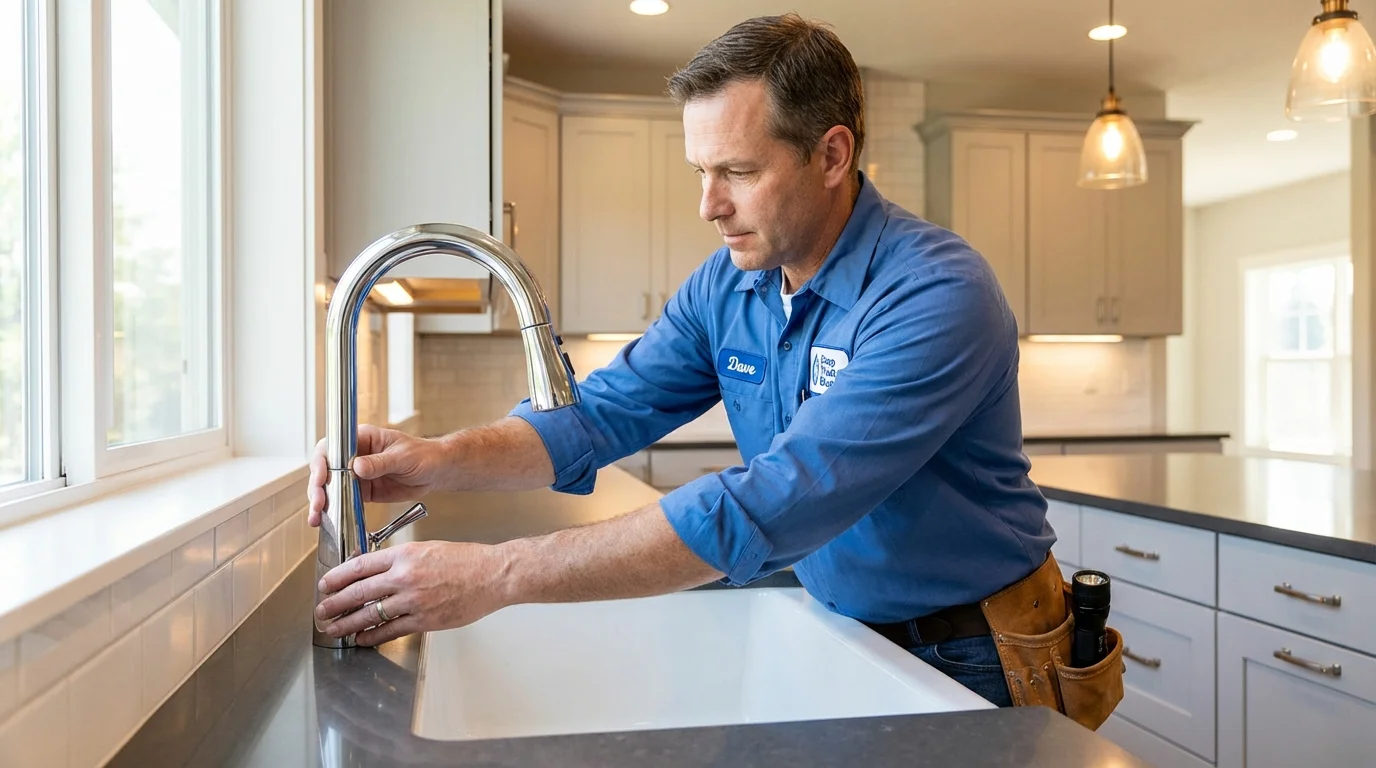 Kitchen faucet installation by Johns Plumbing LLC in Manassas